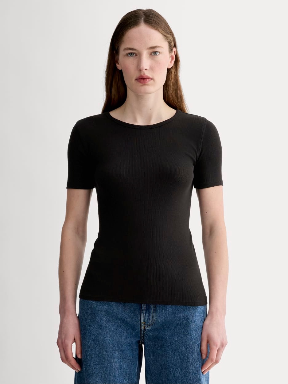 Everlane The Luxe Rib Crew Tee Nwot